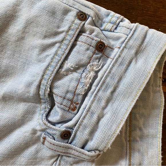 Abercrombie & Fitch Flare Jeans Y2K Light Wash Distressed Low Rise Madison 4S - Picture 5 of 8